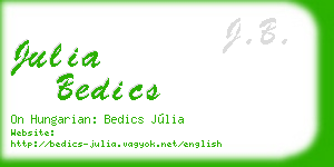 julia bedics business card