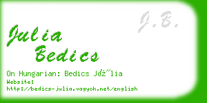 julia bedics business card